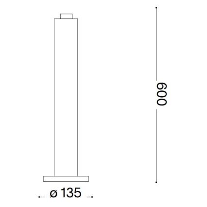 Ideal Lux - Vonkajšia lampa CLIO 1xE27/42W/230V 60 cm IP44 čierna