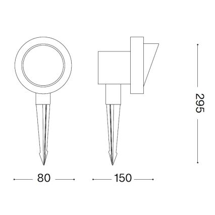 Ideal Lux - Vonkajšia lampa TERRA 1xGU10/28W/230V IP65 hnedá