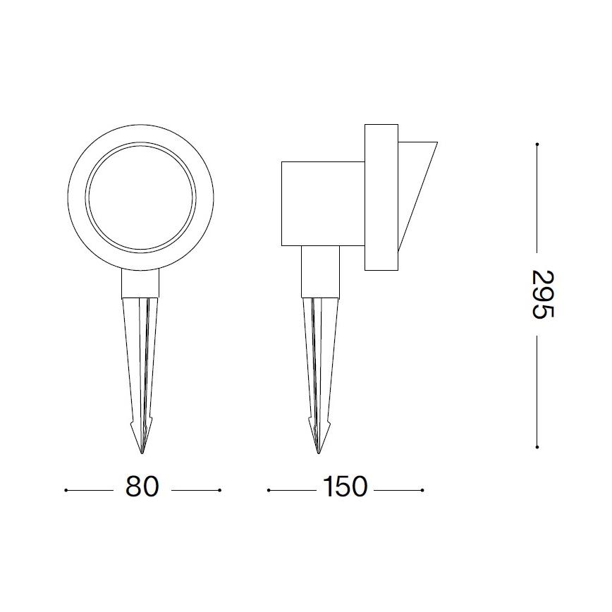 Ideal Lux - Vonkajšia lampa TERRA 1xGU10/28W/230V IP65 hnedá