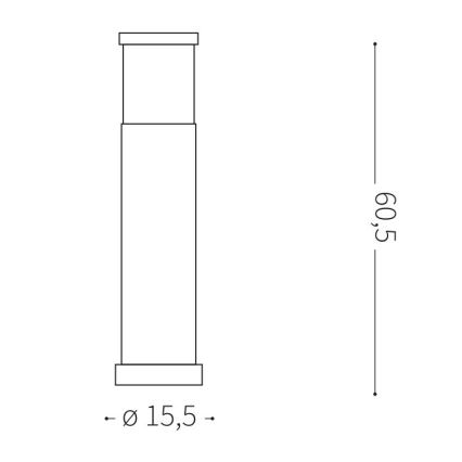 Ideal Lux - Vonkajšia lampa TRONCO 1xE27/42W/230V 60 cm IP65 antracit