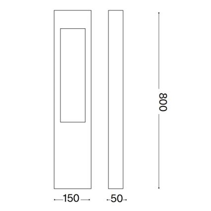 Ideal Lux - Vonkajšia lampa VEGA 1xG9/15W/230V 80 cm IP44 hnedá