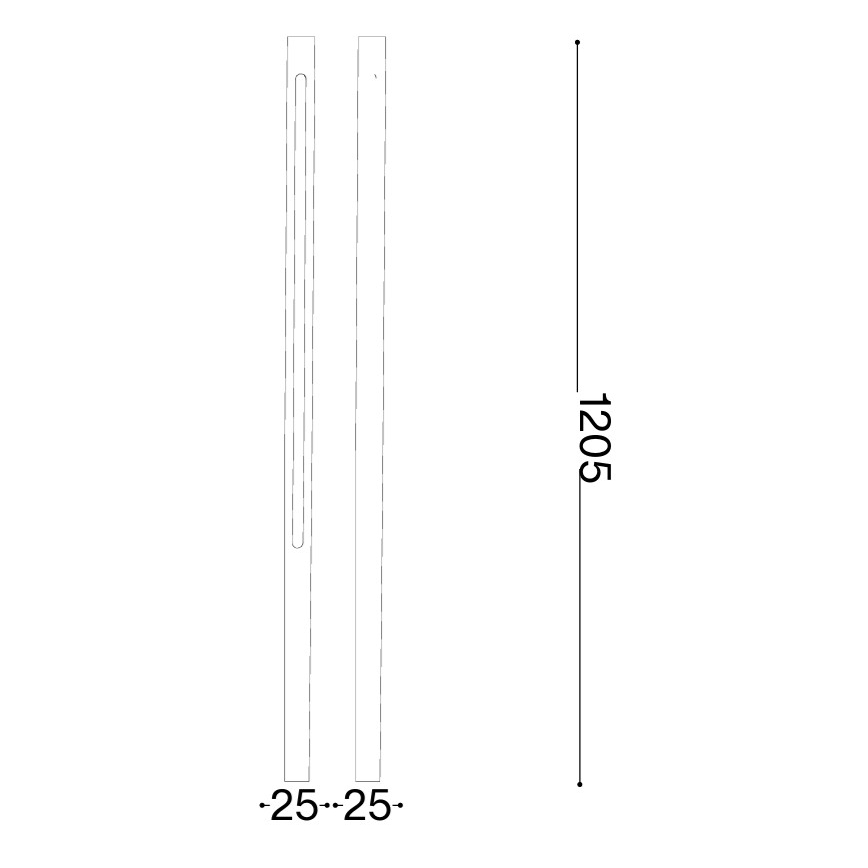 Ideal Lux - Vonkajšia LED lampa JEDI LED/19W/230V 120 cm CRI 90 IP65 hnedá