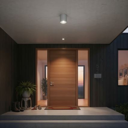 Ideal Lux - Vonkajšie bodové svietidlo GUN 1xGU10/28W/230V IP55 šedé