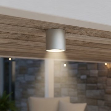 Ideal Lux - Vonkajšie bodové svietidlo GUN 1xGU10/28W/230V pr. 11 cm IP55 šedá