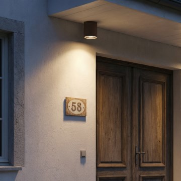 Ideal Lux - Vonkajšie bodové svietidlo GUN 1xGU10/28W/230V, priemer 11 cm, IP55, hnedá