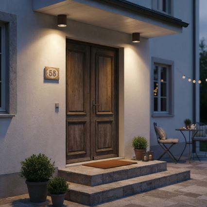 Ideal Lux - Vonkajšie bodové svietidlo GUN 1xGU10/28W/230V, priemer 11 cm, IP55, hnedá