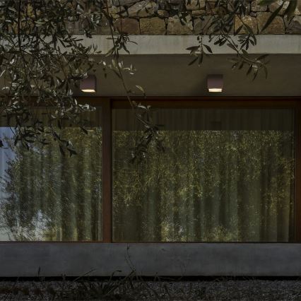 Ideal Lux - Vonkajšie bodové svietidlo TECHO 1xGU10/20W/230V 15x15 cm IP54 hnedé