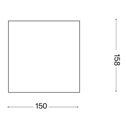 Ideal Lux - Vonkajšie bodové svietidlo TECHO 1xGU10/20W/230V 15x15 cm IP54 hnedé