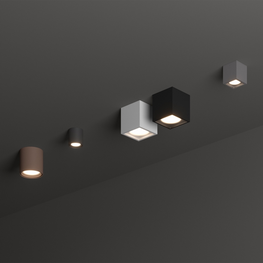 Ideal Lux - Vonkajšie bodové svietidlo TECHO 1xGU10/20W/230V 9x9 cm IP54 antracitové