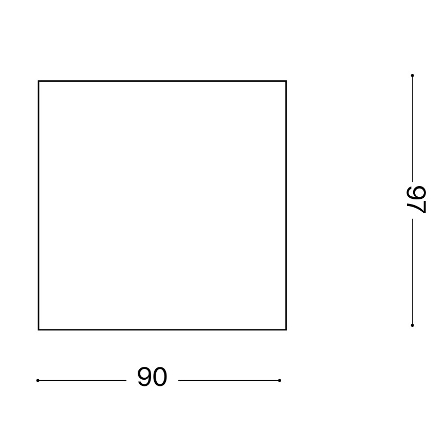 Ideal Lux - Vonkajšie bodové svietidlo TECHO 1xGU10/20W/230V 9x9 cm IP54 biela