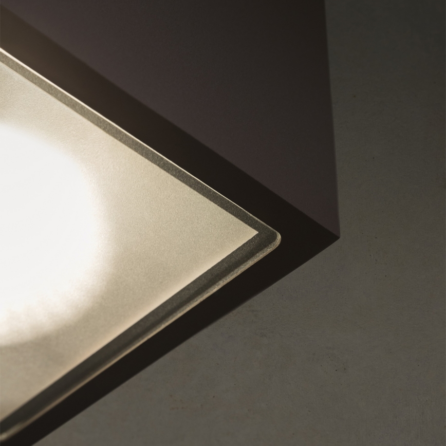 Ideal Lux - Vonkajšie bodové svietidlo TECHO 1xGU10/20W/230V 9x9 cm IP54 čierna