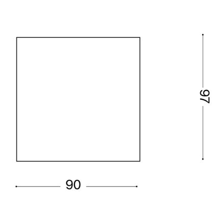 Ideal Lux - Vonkajšie bodové svietidlo TECHO 1xGU10/20W/230V 9x9 cm IP54 čierna