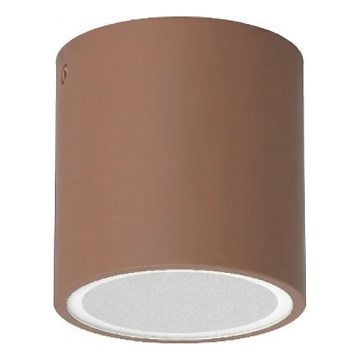 Ideal Lux - Vonkajšie bodové svietidlo TECHO 1xGU10/20W/230V pr. 9 cm IP54 hnedé