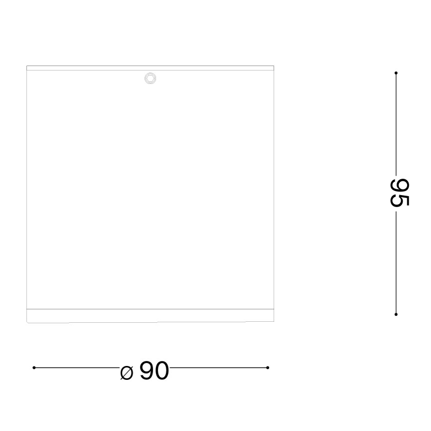 Ideal Lux - Vonkajšie bodové svietidlo TECHO 1xGU10/20W/230V priemer 9 cm IP54 antracit
