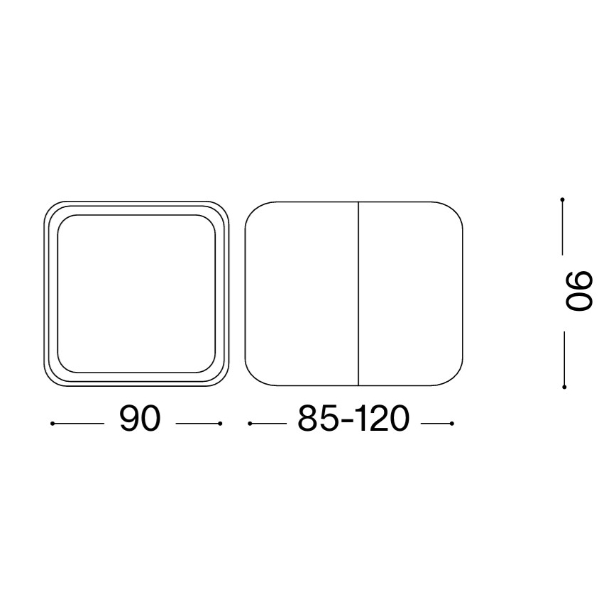 Ideal Lux - Vonkajšie LED nástenné svietidlo OMEGA LED/7W/230V CRI 90 IP54 hnedá