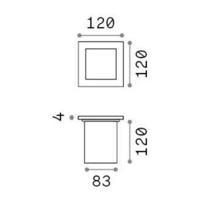 Ideal Lux - Vonkajšie nájazdové svietidlo 1xG9/15W/230V IP54