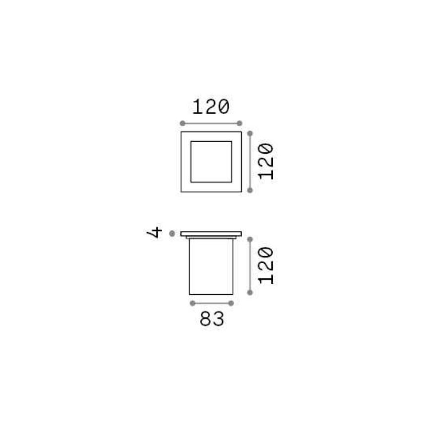 Ideal Lux - Vonkajšie nájazdové svietidlo 1xG9/15W/230V IP54