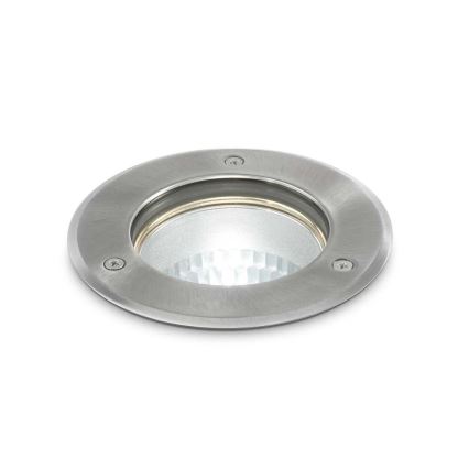 Ideal Lux - Vonkajšie nájazdové svietidlo PARK 1xGU10/20W/230V IP65 matný chróm