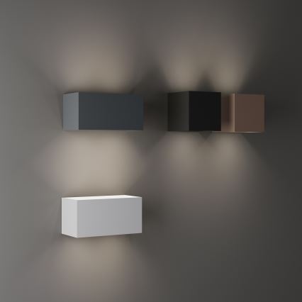 Ideal Lux - vonkajšie nástenné LED svietidlo ATOM LED/12W/230V CRI 90 IP54 hnedá