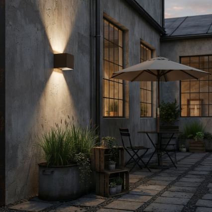Ideal Lux - vonkajšie nástenné LED svietidlo ATOM LED/12W/230V CRI 90 IP54 hnedá