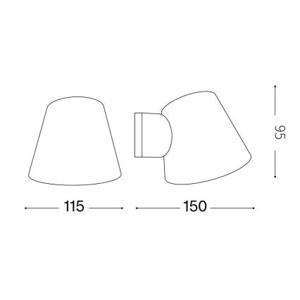 Ideal Lux - Vonkajšie nástenné svietidlo 1xGU10/35W/230V biela