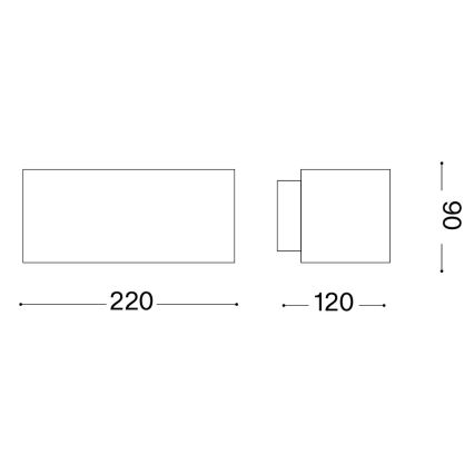 Ideal Lux - Vonkajšie nástenné svietidlo ANDROMEDA 1xE27/60W/230V IP55 biela