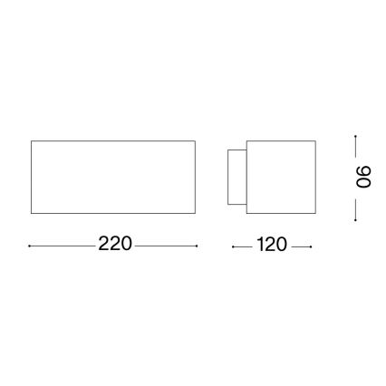 Ideal Lux - Vonkajšie nástenné svietidlo ANDROMEDA 1xE27/60W/230V IP55 šedá