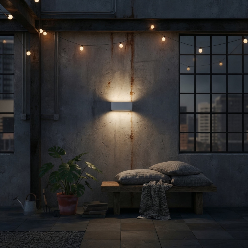 Ideal Lux - Vonkajšie nástenné svietidlo ANDROMEDA 1xE27/60W/230V IP55 šedá