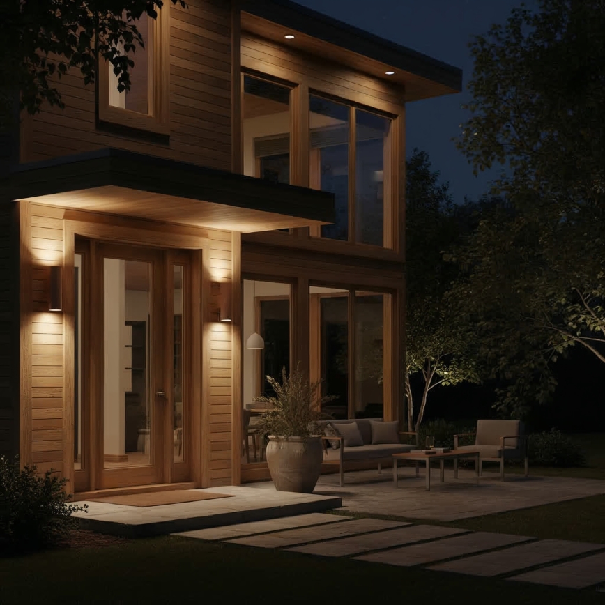 Ideal Lux - Vonkajšie nástenné svietidlo GUN 1xE27/60W/230V 31 cm IP54 hnedá