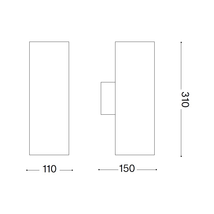 Ideal Lux - Vonkajšie nástenné svietidlo GUN 1xE27/60W/230V 31 cm IP54 hnedá