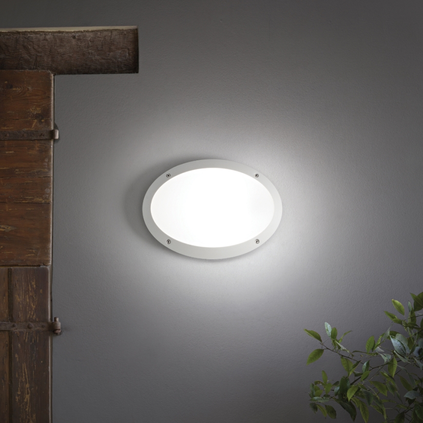 Ideal Lux - Vonkajšie nástenné svietidlo MADDI 1xE27/23W/230V IP66 biela