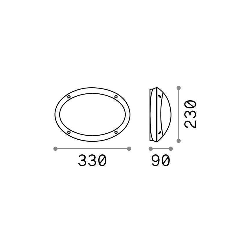 Ideal Lux - Vonkajšie nástenné svietidlo MADDI 1xE27/23W/230V IP66 čierna