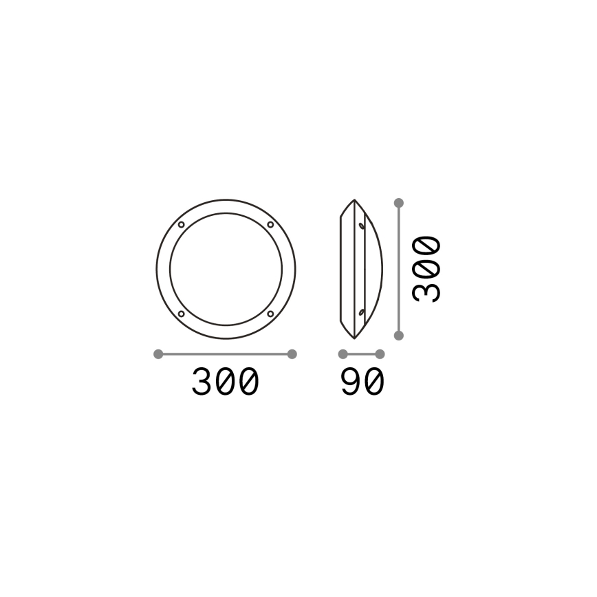 Ideal Lux - Vonkajšie nástenné svietidlo POLAR 1xE27/23W/230V IP66 biela