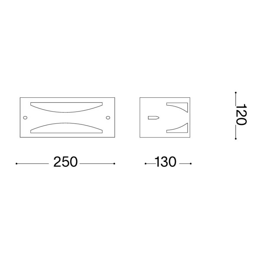 Ideal Lux - Vonkajšie nástenné svietidlo REX 1xE27/60W/230V IP44 antracit