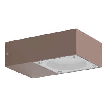 Ideal Lux - Vonkajšie nástenné svietidlo SIRIO 1xGX53/9W/230V IP65 hnedá