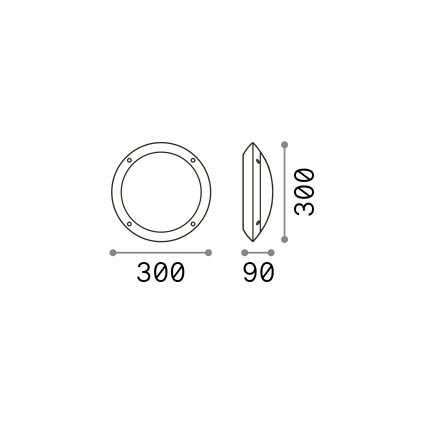 Ideal Lux - Vonkajšie stropné svietidlo 1xE27/23W/230V IP66