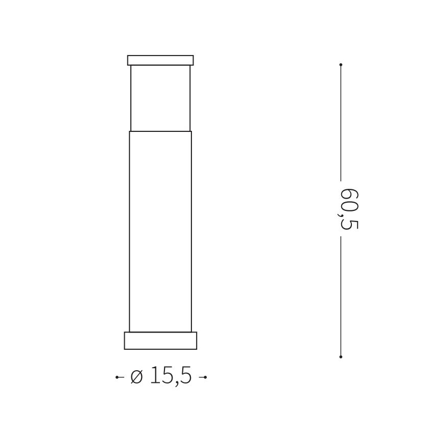 Ideal Lux - Vonkajšie svietidlo 1xE27/42W/230V 60 cm IP65 antracit