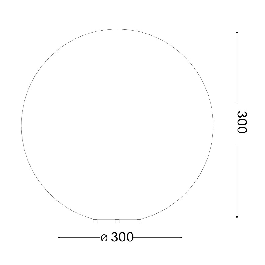 Ideal Lux - Vonkajšie svietidlo DORIS 1xE27/60W/230V, priemer 30 cm, IP44, sivé
