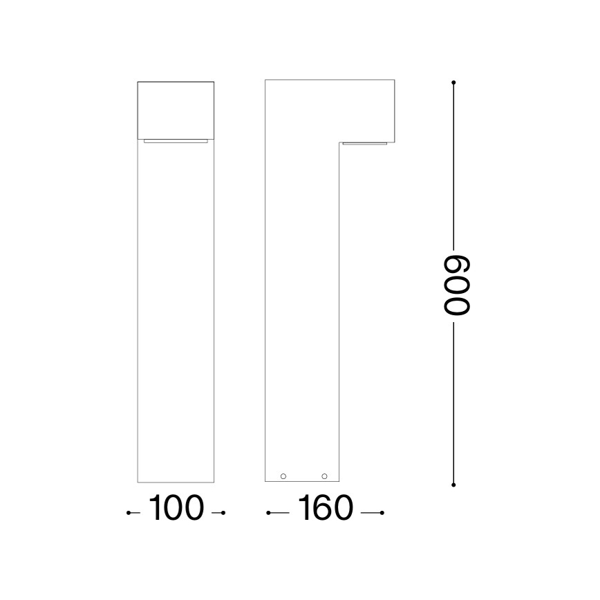 Ideal Lux - Vonkajšie svietidlo SIRIO 1xGX53/9W/230V 60 cm IP65 hnedé