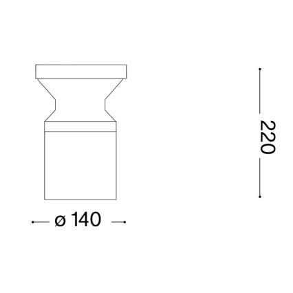 Ideal Lux - Vonkajšie svietidlo TORRE 1xE27/15W/230V 22 cm IP65 hnedé