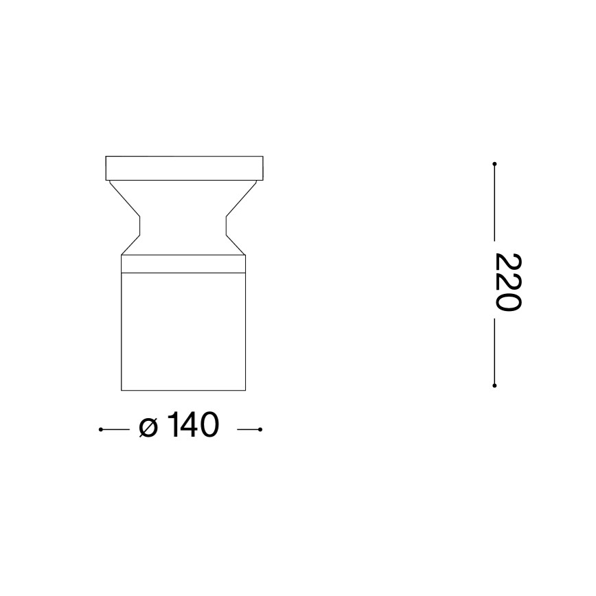 Ideal Lux - Vonkajšie svietidlo TORRE 1xE27/15W/230V 22 cm IP65 hnedé