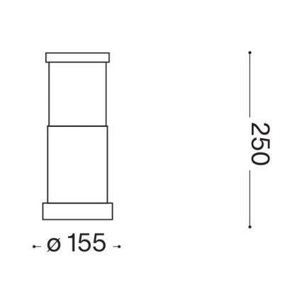 Ideal Lux - Vonkajšie svietidlo TRONCO 1xE27/42W/230V 25 cm IP65 antracit