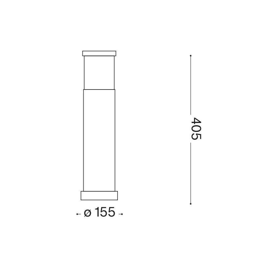 Ideal Lux - Vonkajšie svietidlo TRONCO 1xE27/42W/230V 40 cm IP65 antracit