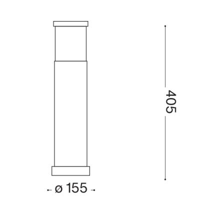 Ideal Lux - Vonkajšie svietidlo TRONCO 1xE27/42W/230V 40 cm IP65 čierne