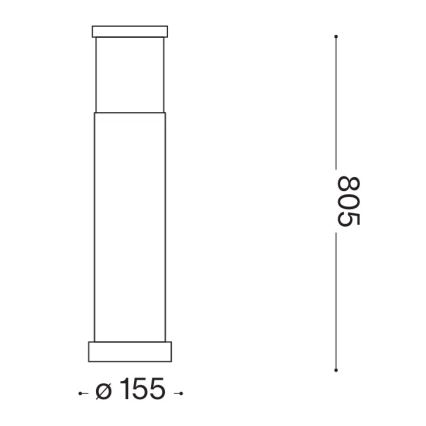 Ideal Lux - Vonkajšie svietidlo TRONCO 1xE27/42W/230V 80 cm IP65 hnedé