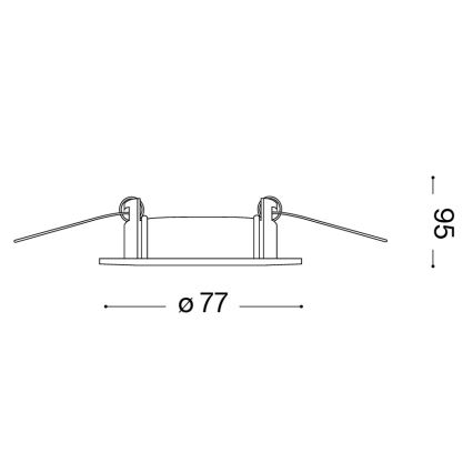 Ideal Lux - Zapustené stropné svietidlo 1xGU10/50W/230V, priemer 7,7 cm, lesklý chróm
