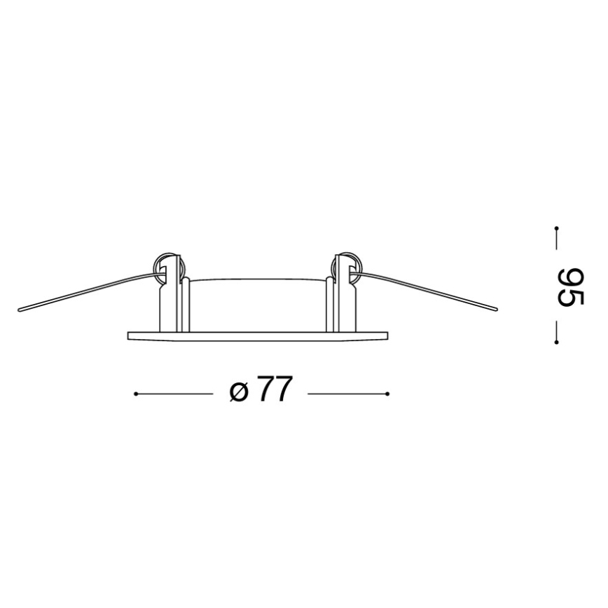 Ideal Lux - Zapustené stropné svietidlo 1xGU10/50W/230V, priemer 7,7 cm, lesklý chróm