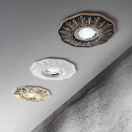 Ideal Lux - Zapustené stropné svietidlo POLKA 1xGU10/50W/230V bronz