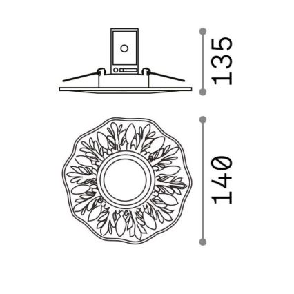 Ideal Lux - Zapustené stropné svietidlo POLKA 1xGU10/50W/230V bronz