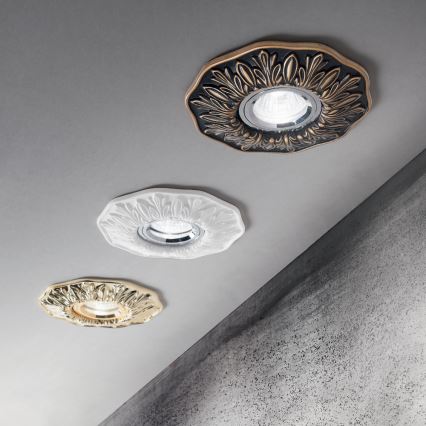 Ideal Lux - Zápustné svietidlo POLKA 1xGU10/50W/230V biela